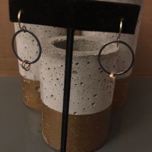 Two tone hoop earrings